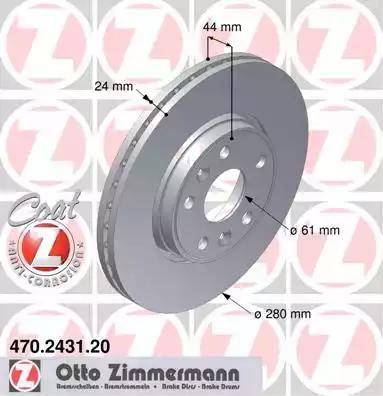 Zimmermann 470.2431.20 - Bremžu diski autodraugiem.lv