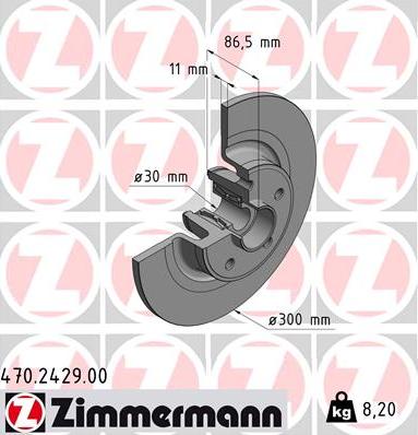 Zimmermann 470.2429.00 - Bremžu diski autodraugiem.lv