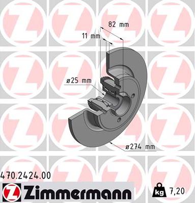Zimmermann 470.2424.00 - Bremžu diski autodraugiem.lv