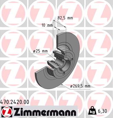 Zimmermann 470.2420.00 - Bremžu diski autodraugiem.lv