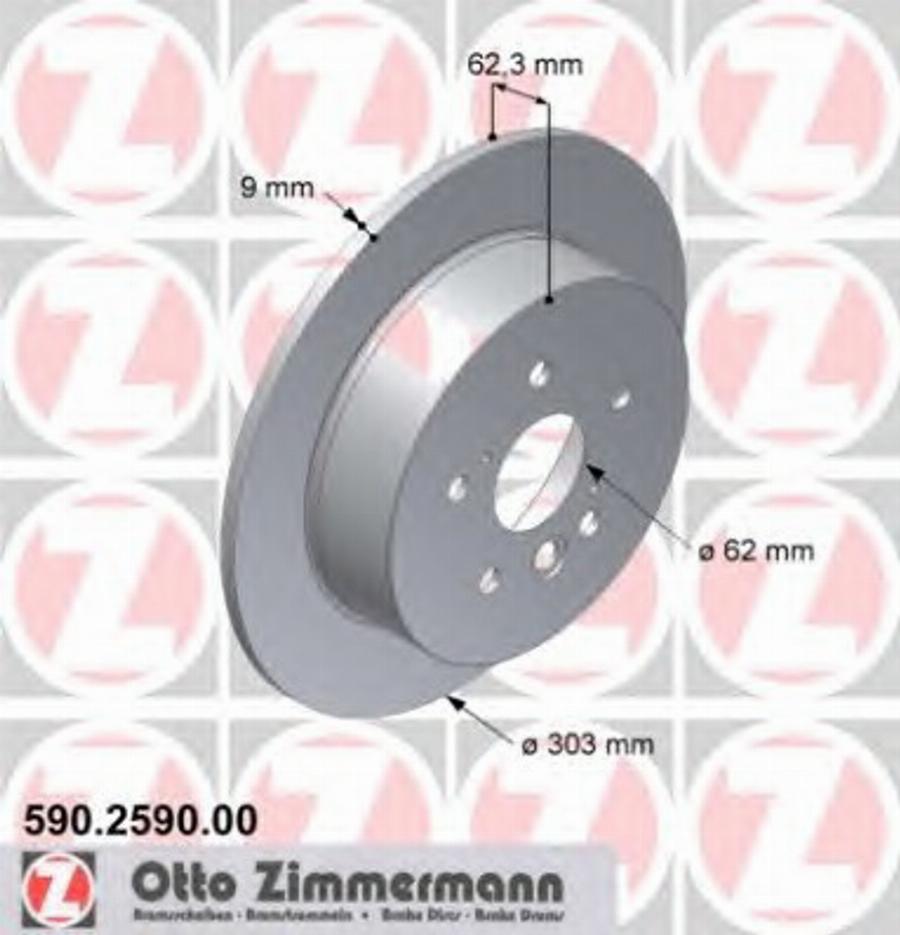 Zimmermann 590.2590.00 - Bremžu diski autodraugiem.lv