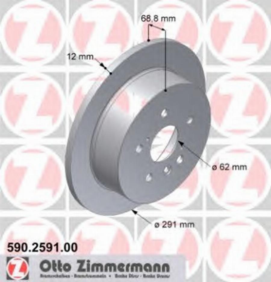 Zimmermann 590.2591.00 - Bremžu diski autodraugiem.lv