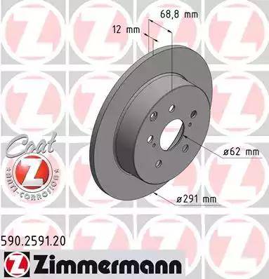 Zimmermann 590.2591.20 - Bremžu diski autodraugiem.lv