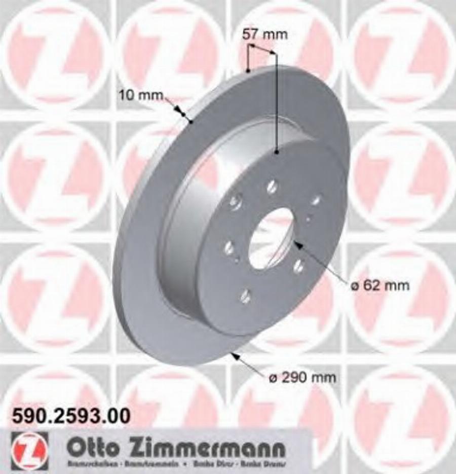 Zimmermann 590.2593.00 - Bremžu diski autodraugiem.lv