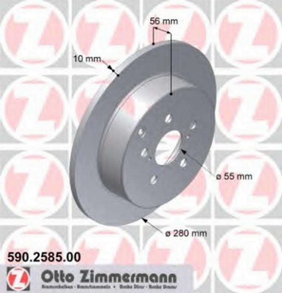 Zimmermann 590.2585.00 - Bremžu diski autodraugiem.lv