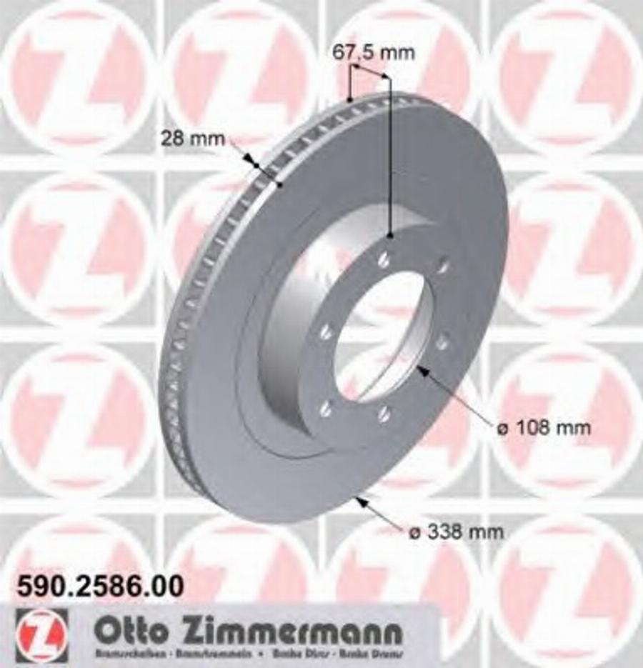 Zimmermann 590.2586.00 - Bremžu diski autodraugiem.lv