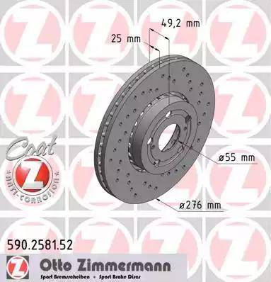 Zimmermann 590.2581.52 - Bremžu diski autodraugiem.lv