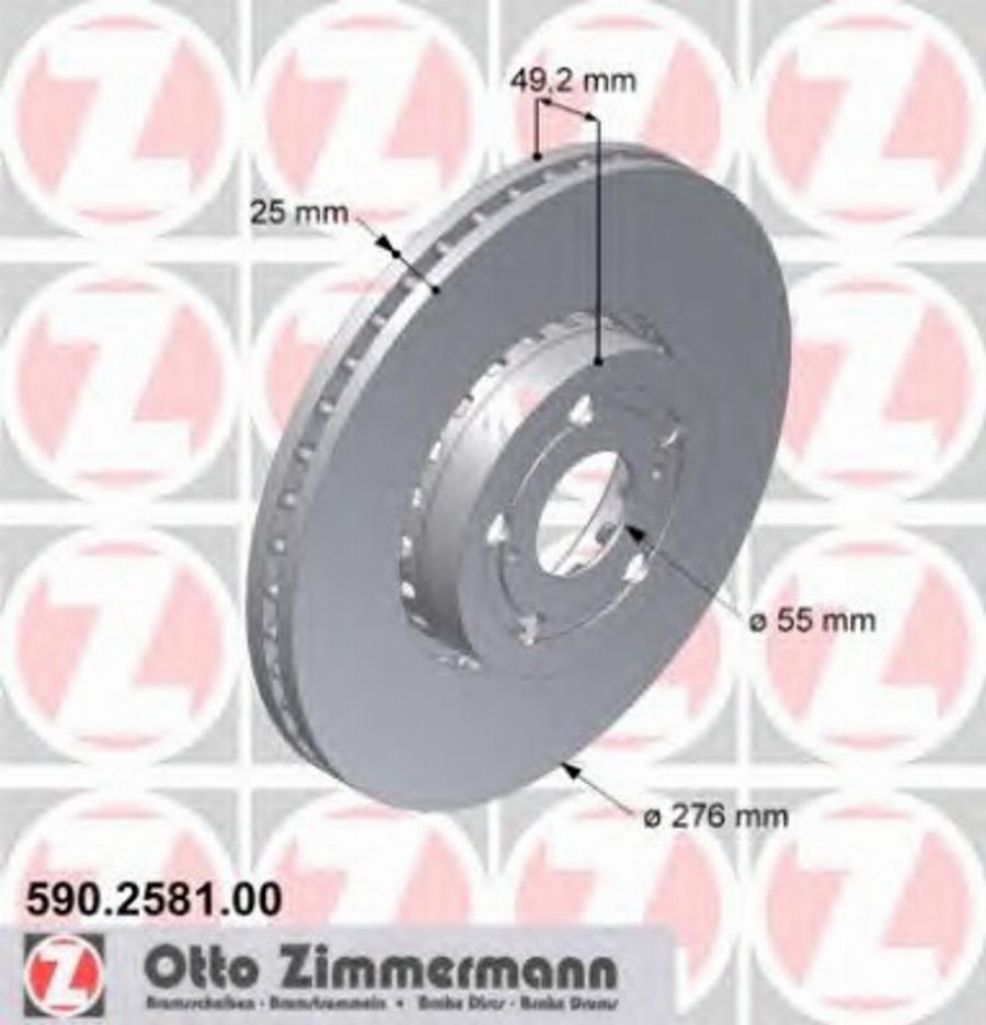 Zimmermann 590258100 - Bremžu diski autodraugiem.lv