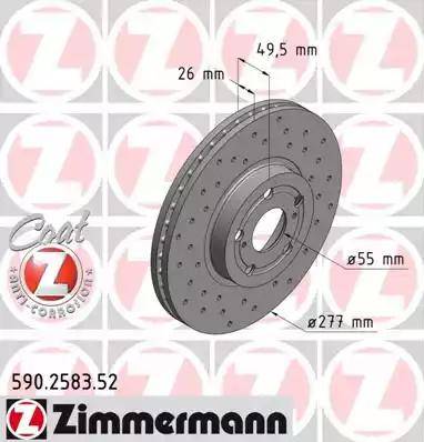 Zimmermann 590.2583.52 - Bremžu diski autodraugiem.lv