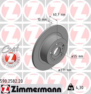 Zimmermann 590.2582.20 - Bremžu diski autodraugiem.lv
