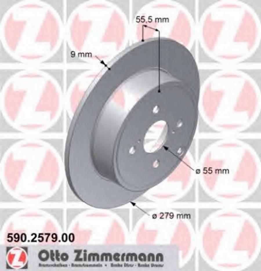 Zimmermann 590.2579.00 - Bremžu diski autodraugiem.lv