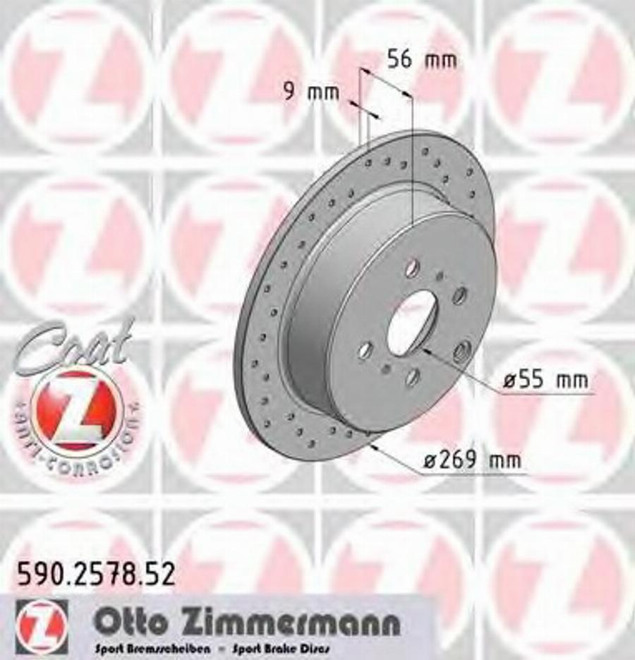 Zimmermann 590.2578.52 - Bremžu diski autodraugiem.lv