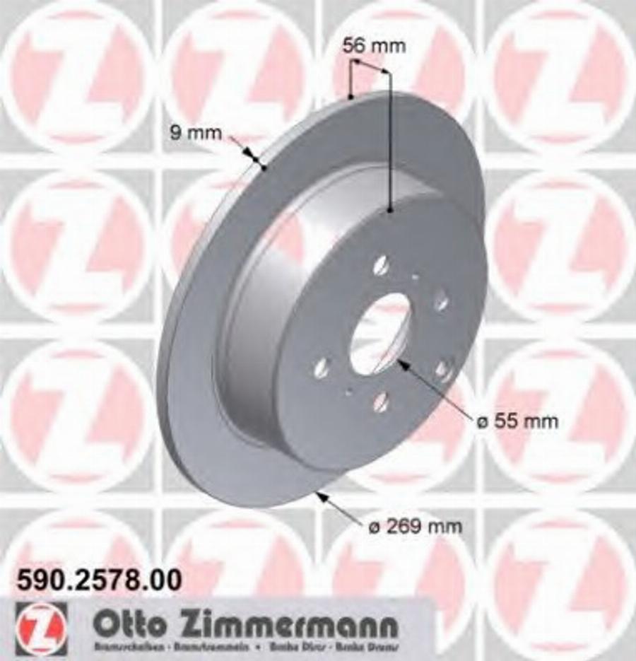 Zimmermann 590.2578.00 - Bremžu diski autodraugiem.lv