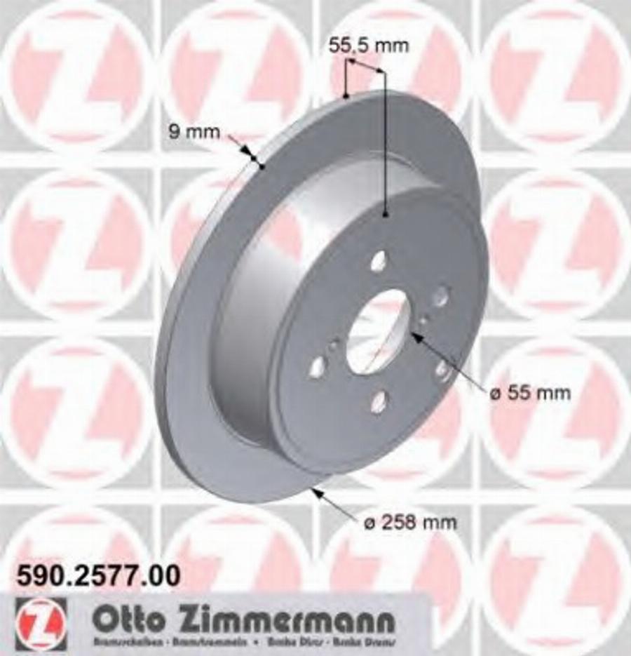 Zimmermann 590.2577.00 - Bremžu diski autodraugiem.lv