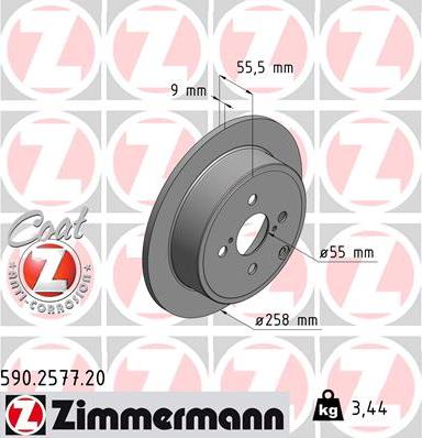 Zimmermann 590.2577.20 - Bremžu diski autodraugiem.lv