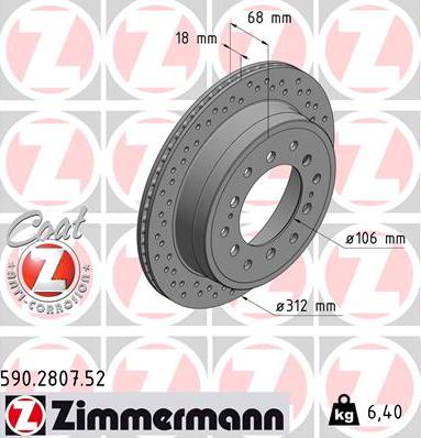 Zimmermann 590.2807.52 - Bremžu diski autodraugiem.lv