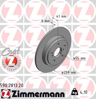Zimmermann 590.2813.20 - Bremžu diski autodraugiem.lv