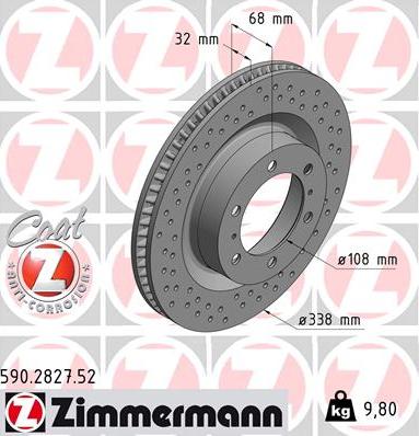 Zimmermann 590.2827.52 - Bremžu diski autodraugiem.lv