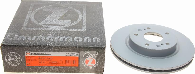 Zimmermann 540.5310.20 - Bremžu diski autodraugiem.lv