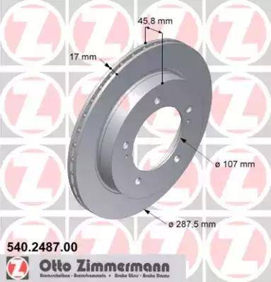 Zimmermann 540.2487.00 - Bremžu diski autodraugiem.lv