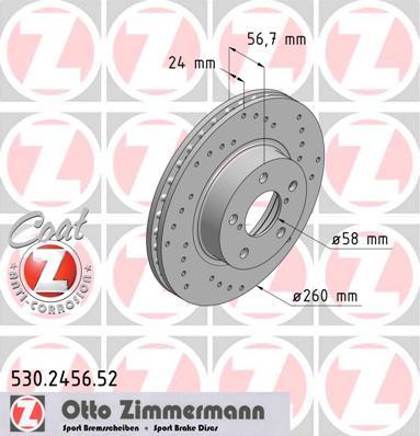 Zimmermann 530.2456.52 - Bremžu diski autodraugiem.lv