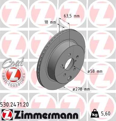 Zimmermann 530.2471.20 - Bremžu diski autodraugiem.lv