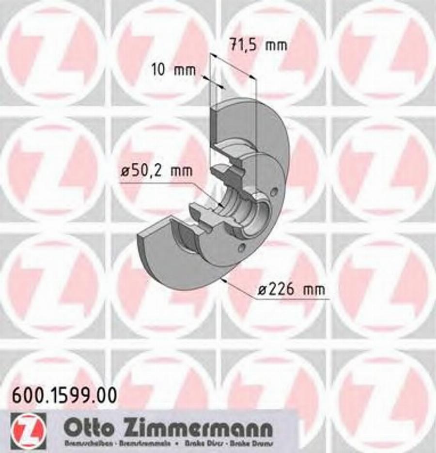 Zimmermann 600 1599 00 - Bremžu diski autodraugiem.lv