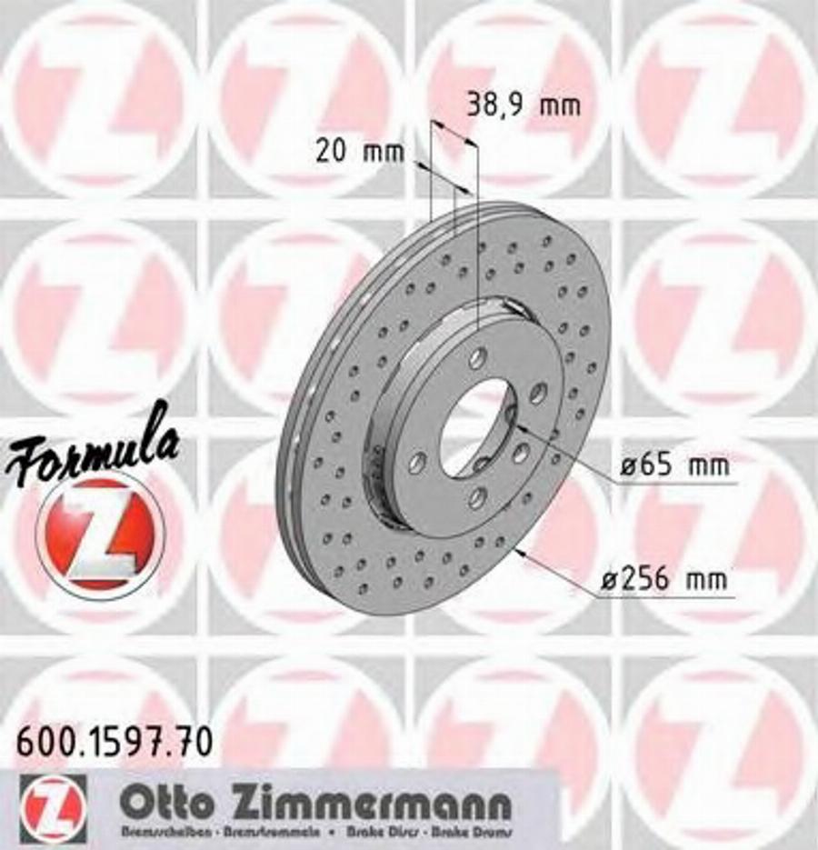 Zimmermann 600.1597.70 - Bremžu diski autodraugiem.lv