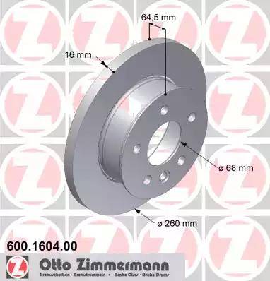 Zimmermann 600.1604.00 - Bremžu diski autodraugiem.lv