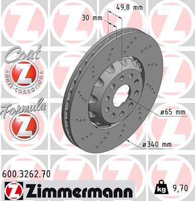 Zimmermann 600.3262.70 - Bremžu diski autodraugiem.lv