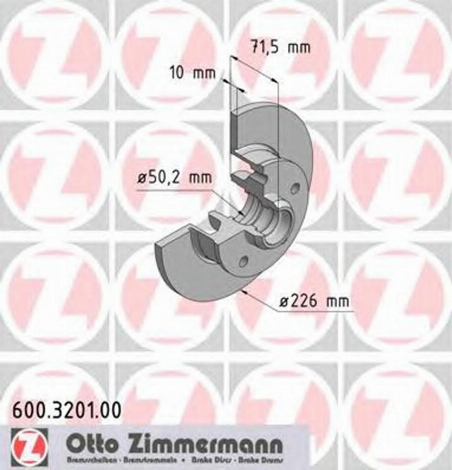 Zimmermann 600 3201 00 - Bremžu diski autodraugiem.lv