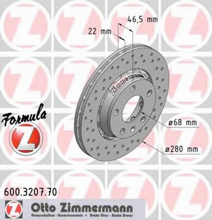 Zimmermann 600.3207.70 - Bremžu diski autodraugiem.lv