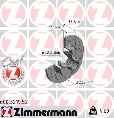 Zimmermann 600.3219.52 - Bremžu diski autodraugiem.lv