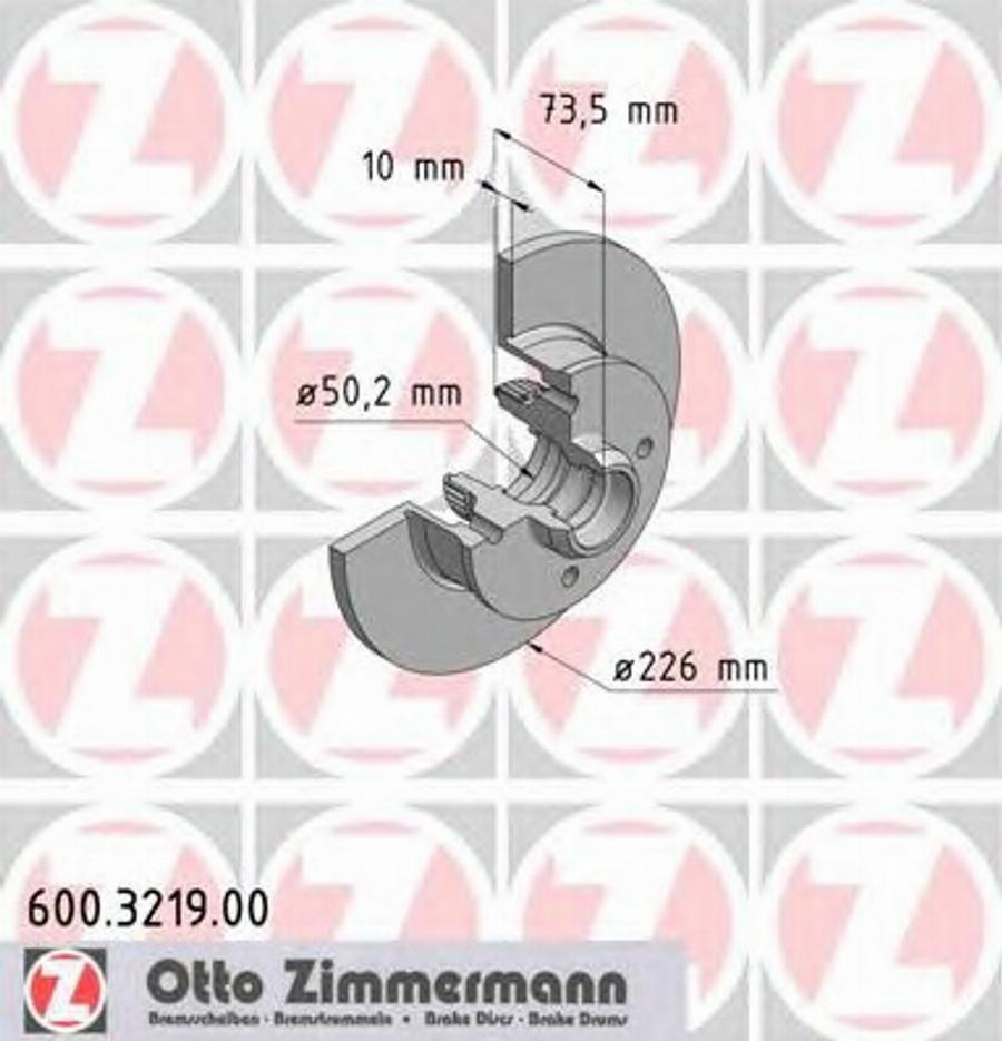 Zimmermann 600.3219.00 - Bremžu diski autodraugiem.lv