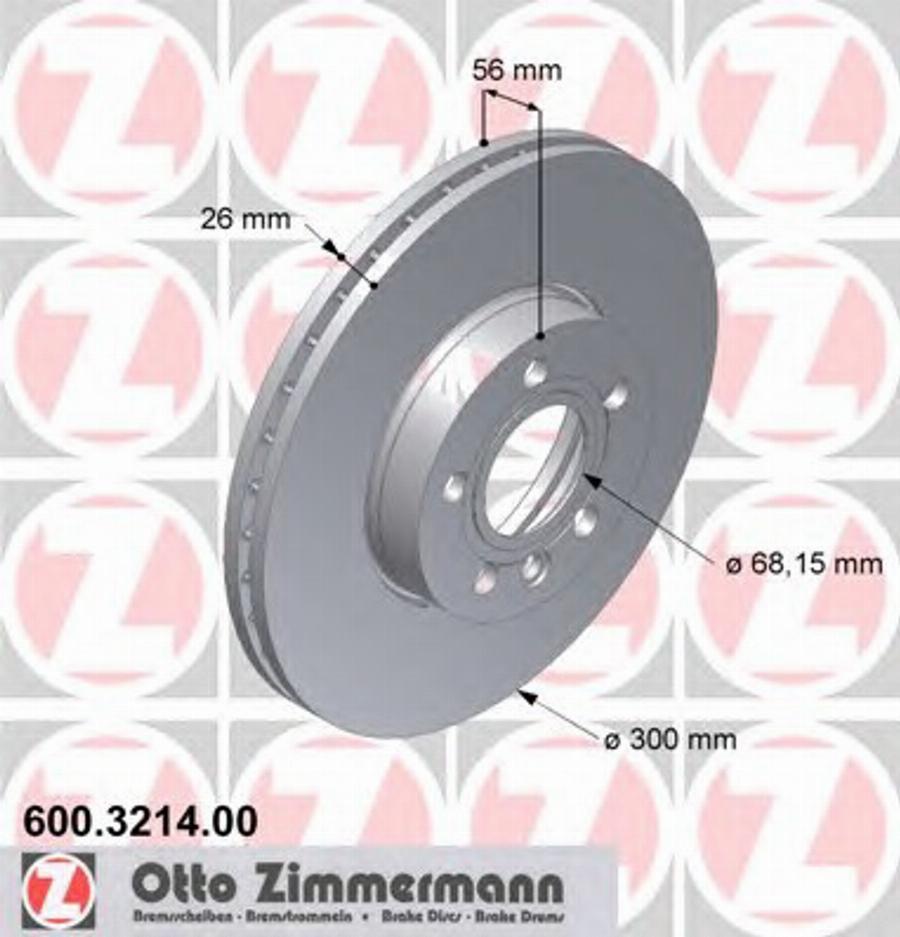 Zimmermann 600.3214.00 - Bremžu diski autodraugiem.lv