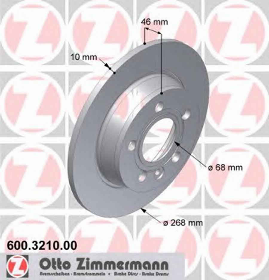 Zimmermann 600 3210 00 - Bremžu diski autodraugiem.lv