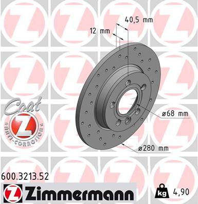 Zimmermann 600.3213.52 - Bremžu diski autodraugiem.lv
