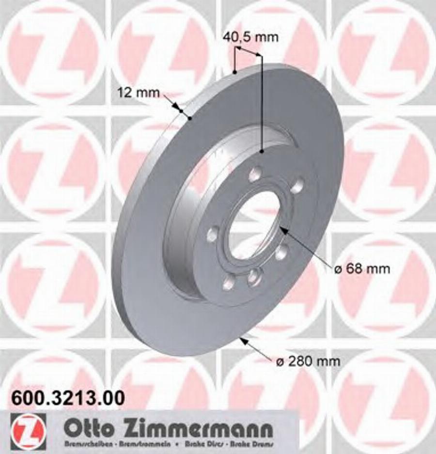 Zimmermann 600 3213 00 - Bremžu diski autodraugiem.lv