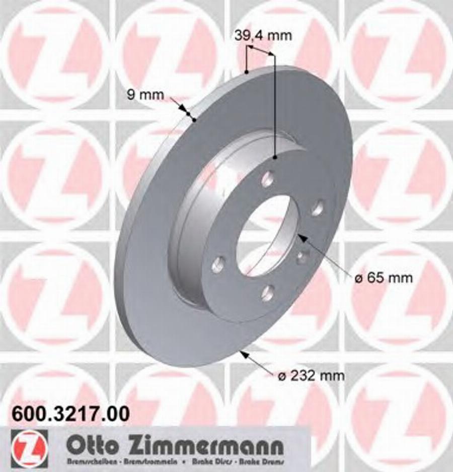 Zimmermann 600.3217.00 - Bremžu diski autodraugiem.lv