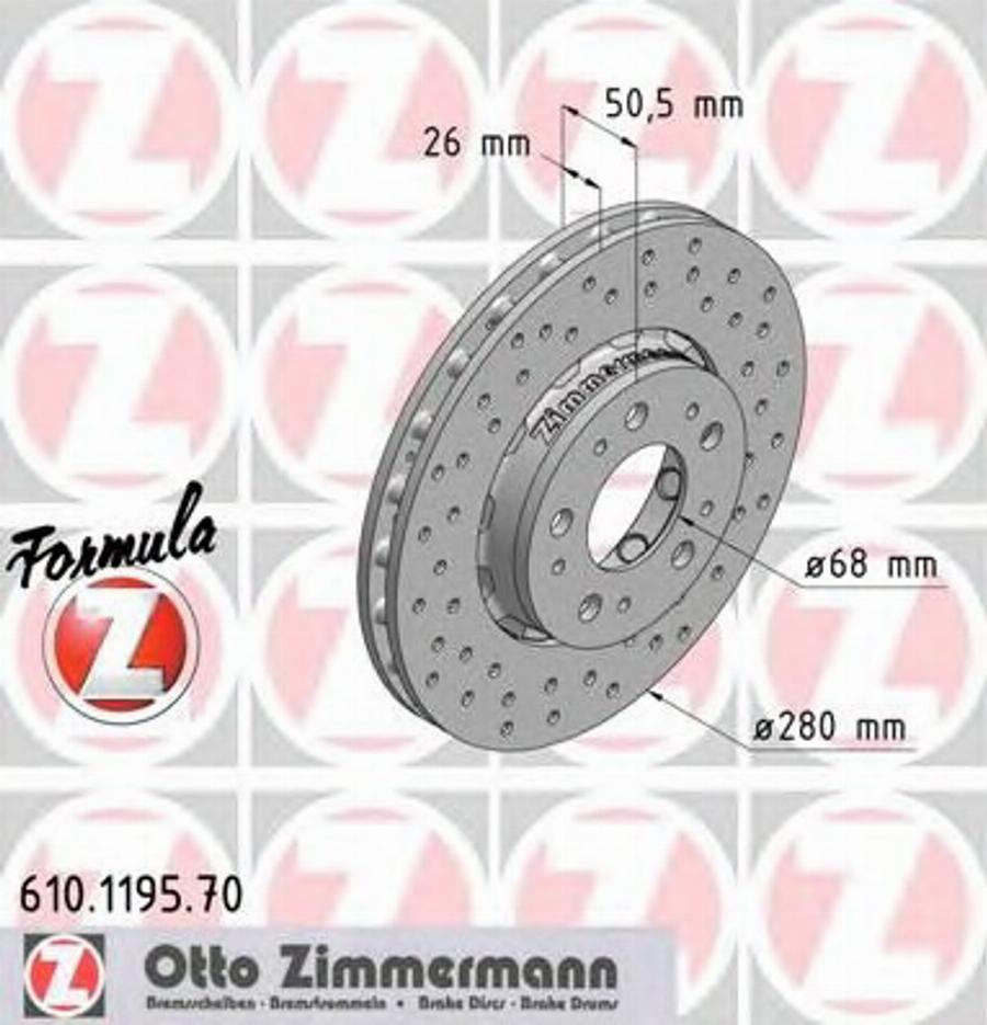 Zimmermann 610.1195.70 - Bremžu diski autodraugiem.lv