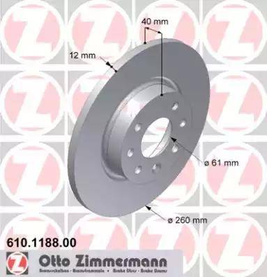 Zimmermann 610.1188.00 - Bremžu diski autodraugiem.lv