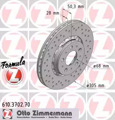Zimmermann 610.3702.70 - Bremžu diski autodraugiem.lv