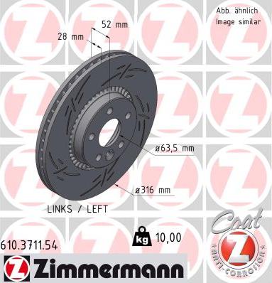 Zimmermann 610.3711.54 - Bremžu diski autodraugiem.lv