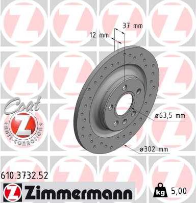 Zimmermann 610.3732.52 - Bremžu diski autodraugiem.lv