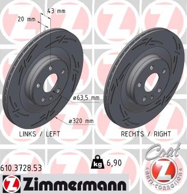 Zimmermann 610.3728.53 - Bremžu diski autodraugiem.lv