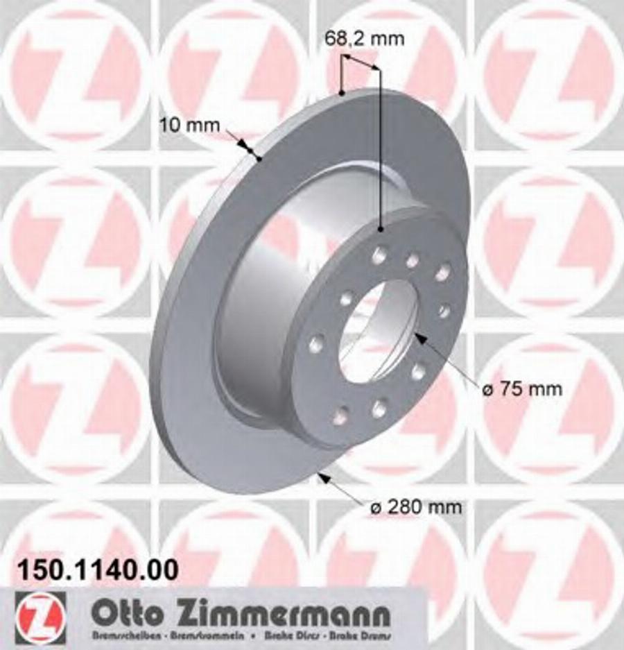 Zimmermann 150114000 - Bremžu diski autodraugiem.lv
