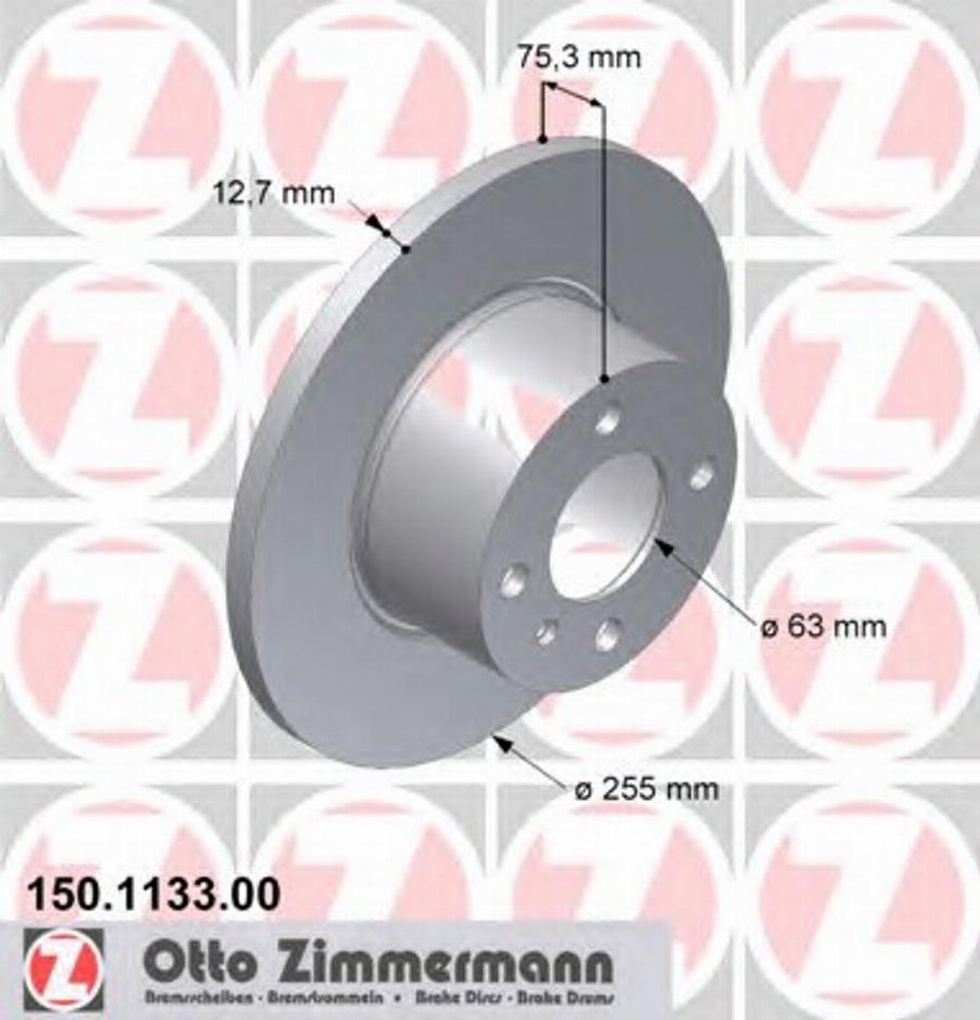 Zimmermann 150 1133 00 - Bremžu diski autodraugiem.lv