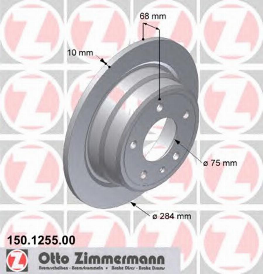 Zimmermann 150.1255.00 - Bremžu diski autodraugiem.lv