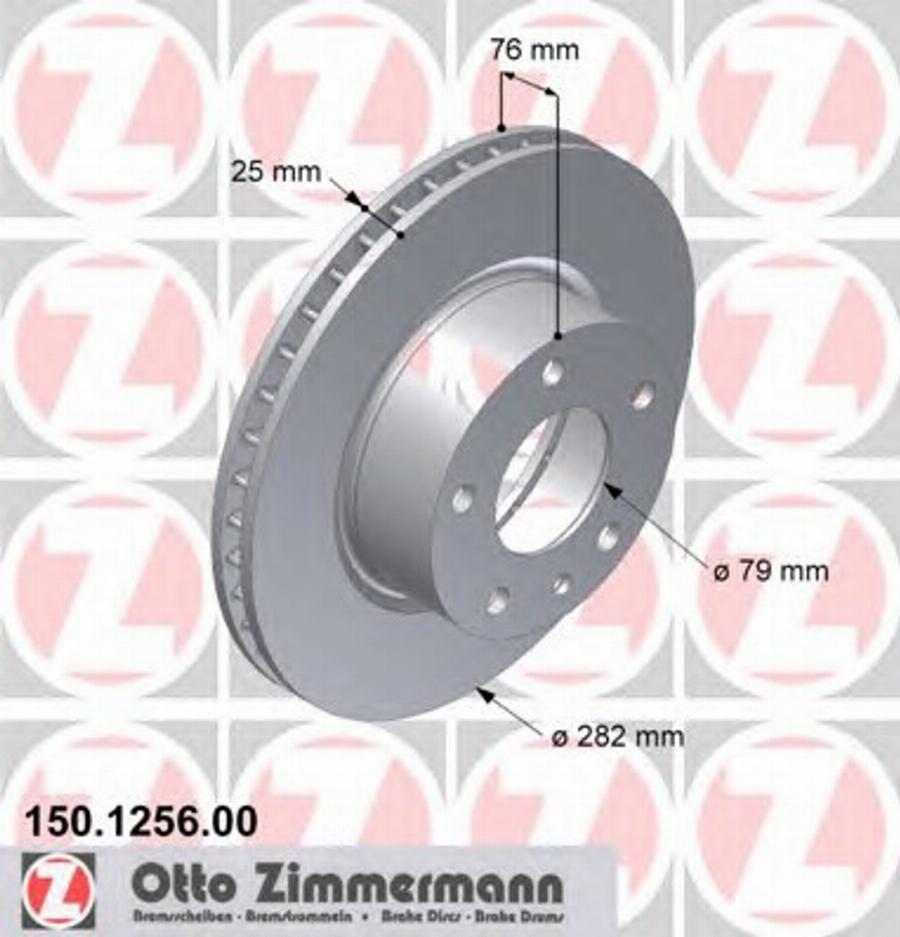 Zimmermann 150 1256 00 - Bremžu diski autodraugiem.lv