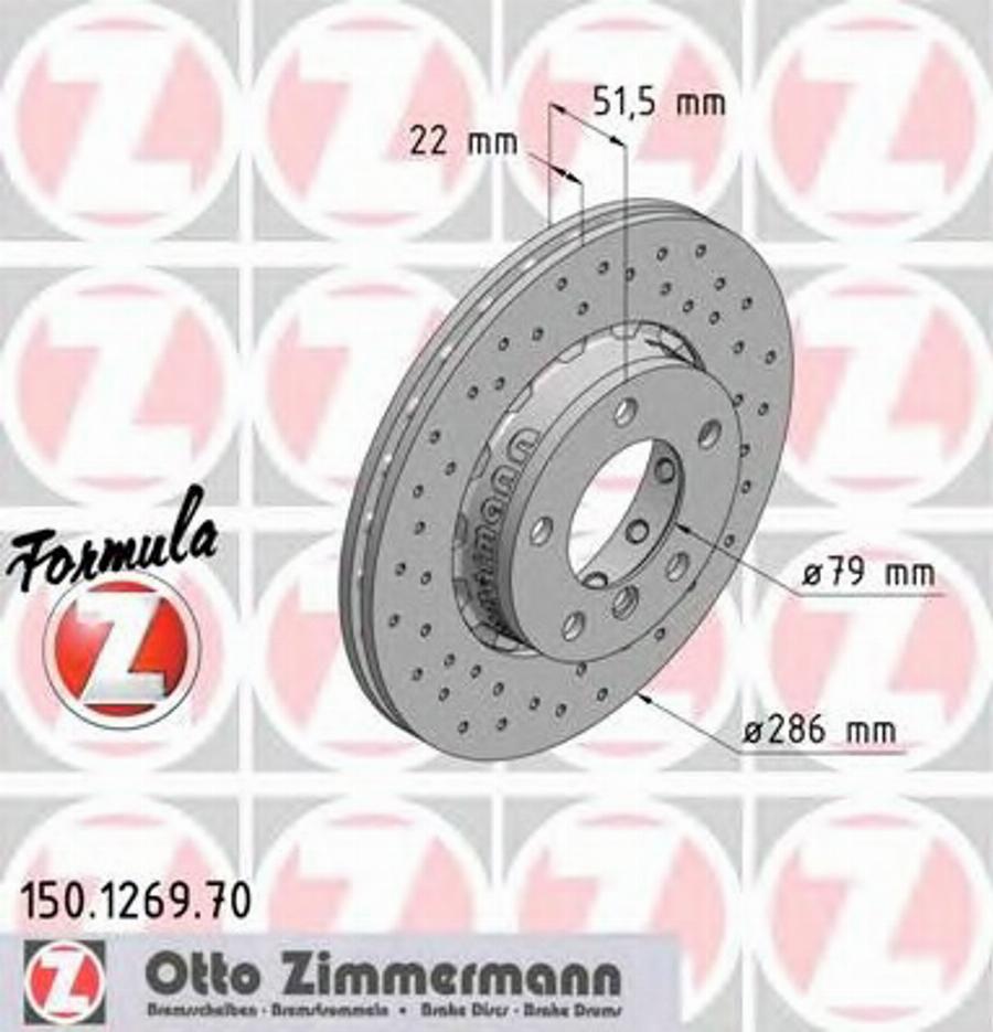 Zimmermann 150.1269.70 - Bremžu diski autodraugiem.lv